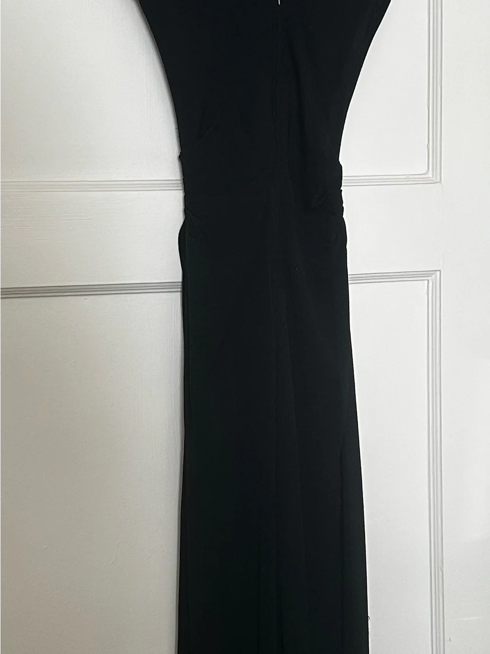 Zara Elegant Black Maxi Dress with Cap Sleeves